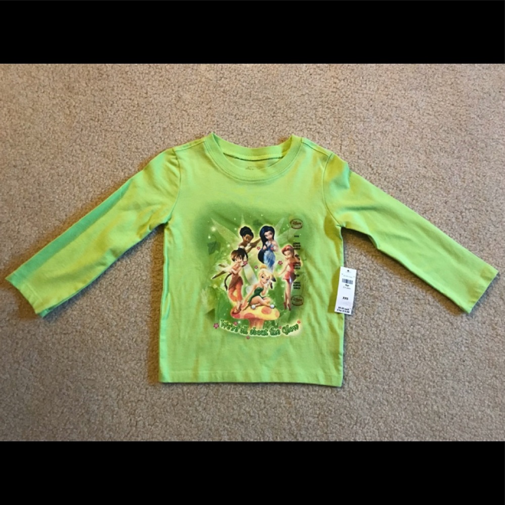 Disney Tinker Bell Long Sleeve Shirt, XXS